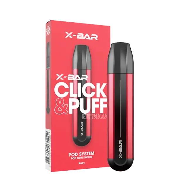 X-Bar Click & Puff Kit Solo Red ricaricabile rosso