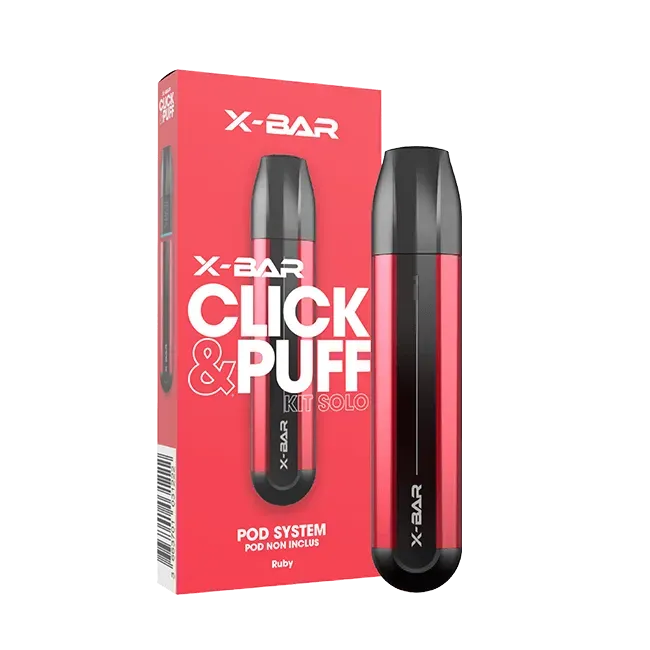 X-Bar Click & Puff Kit Solo Red ricaricabile rosso