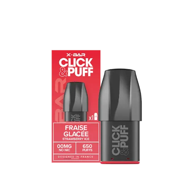 X-Bar Click & Puff pod Strawberry Ice fragola ghiacciata