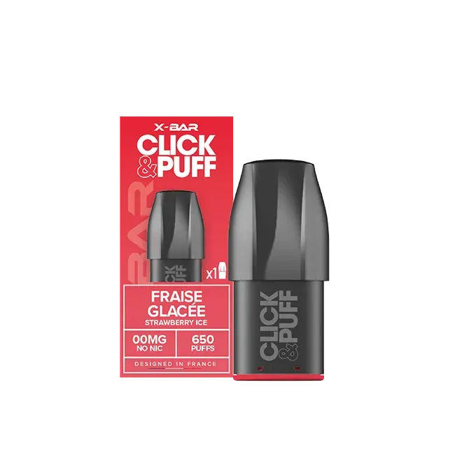 X-Bar Click & Puff pod Strawberry Ice fragola ghiacciata