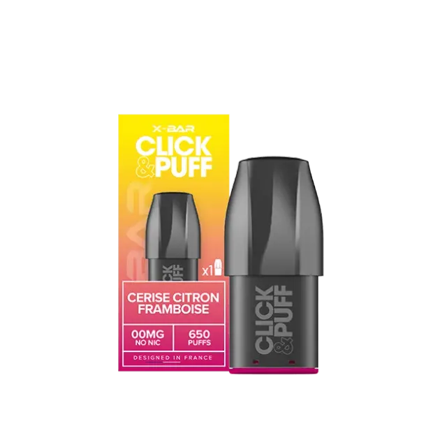 X-Bar 650 Click & Puff pod Cherry Lemon Raspberry