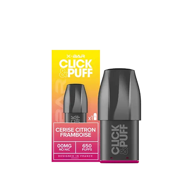 X-Bar 650 Click & Puff pod Cherry Lemon Raspberry