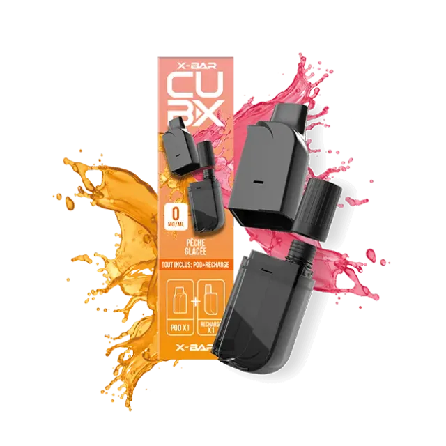 X-Bar CUBX 2 Pod Peach Ice 2 pezzi pesca ghiacciata