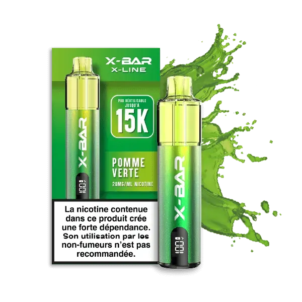X-Bar 650 X-Line Kit Green Apple mela verde ricaricabile