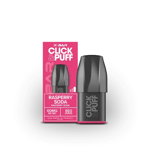 X-Bar Click & Puff pod Raspberry Soda fruit