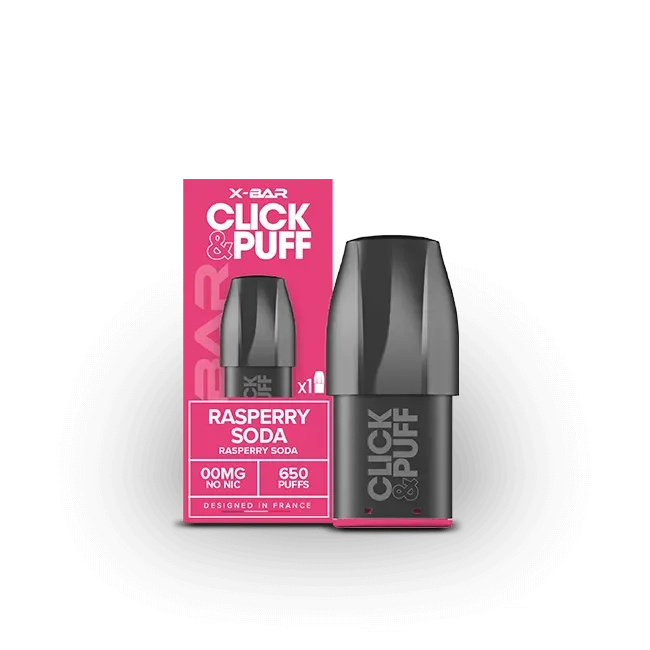 X-Bar Click & Puff pod Raspberry Soda fruit