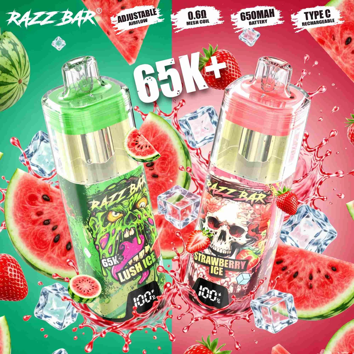 Razz Bar 65K+ puff usa e getta big cloud