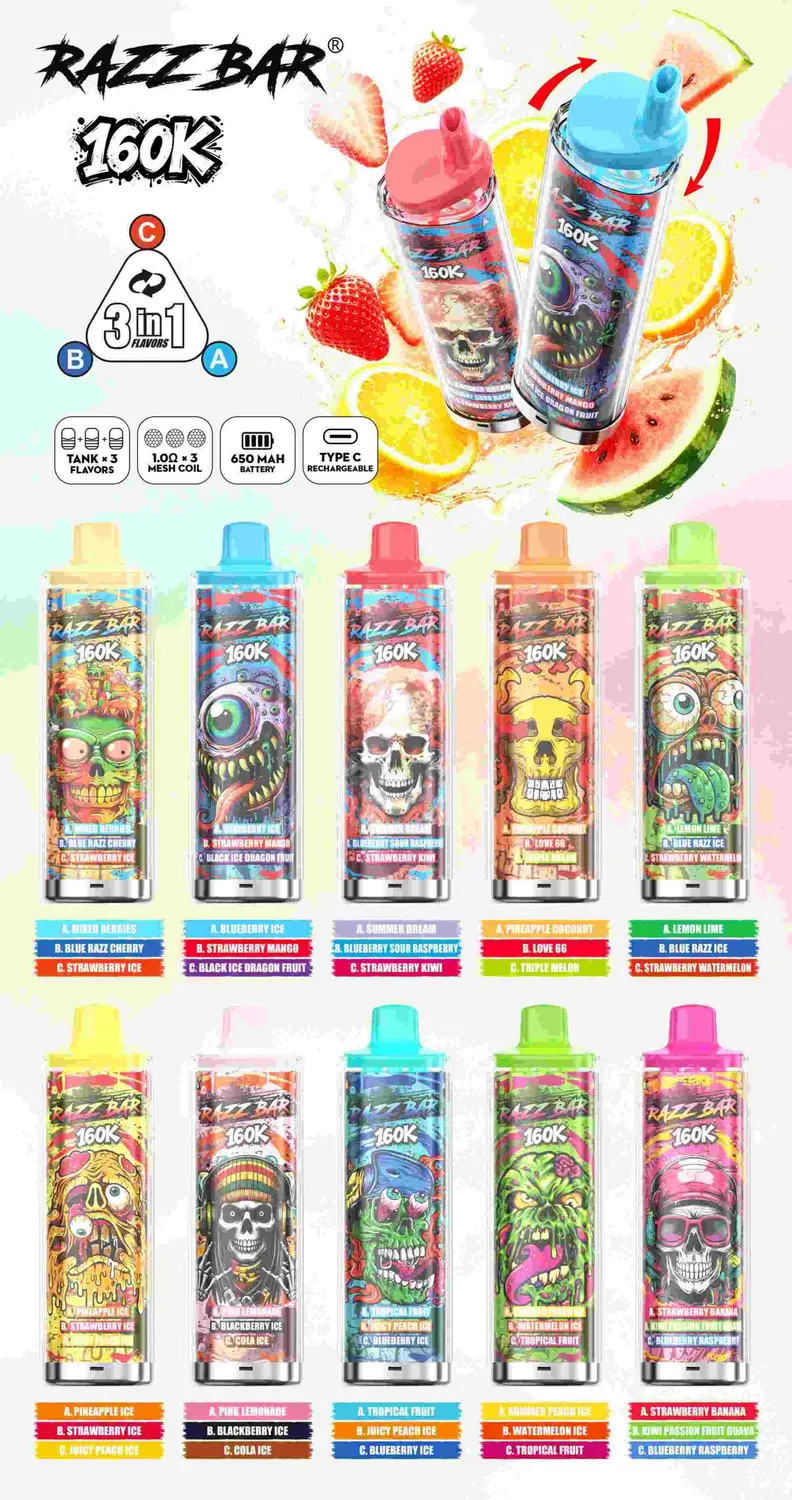 Razz Bar 160K puff usa e getta triple flavors