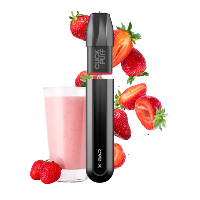 X-Bar Click & Puff Kit Milkshake Strawberry Ricaricabile