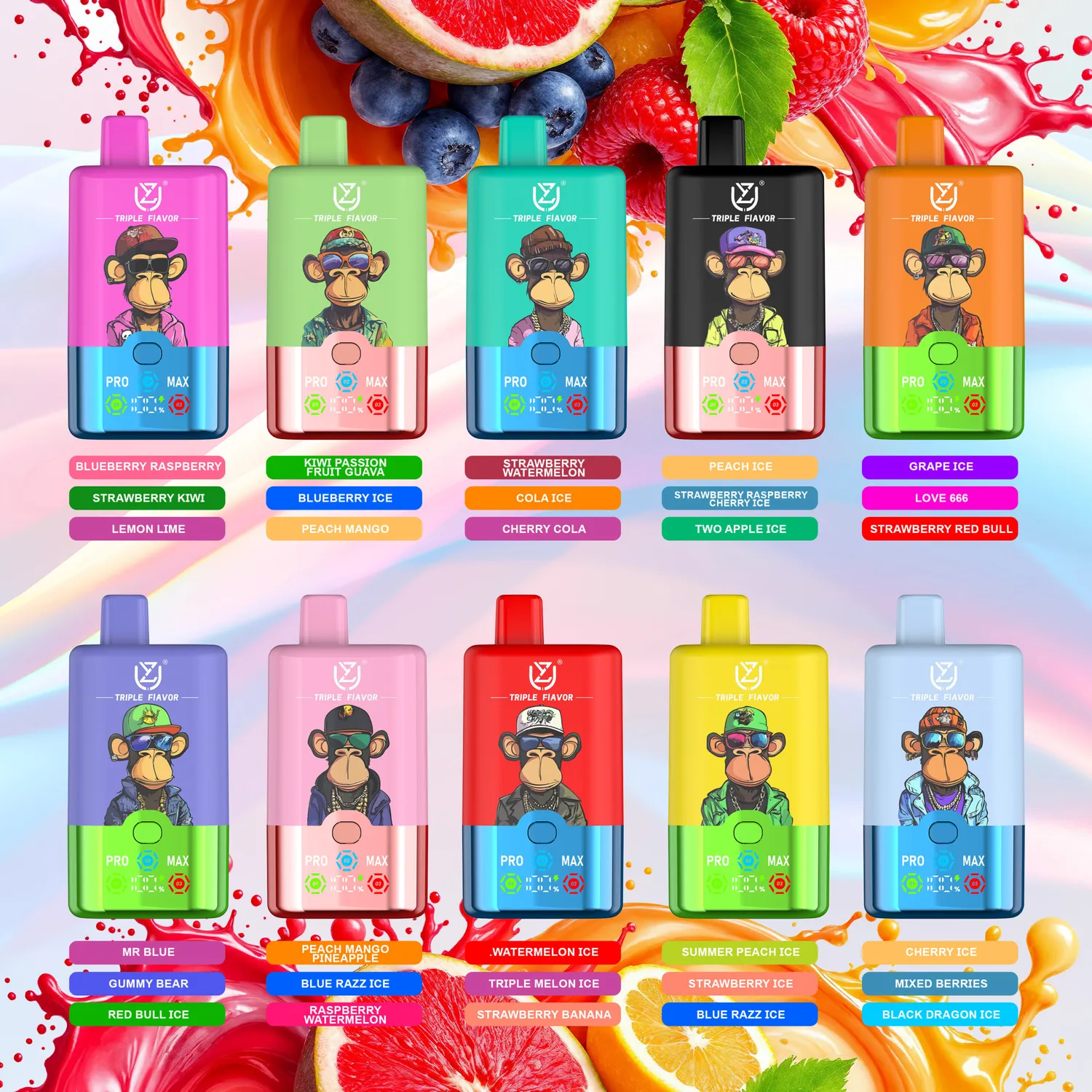UZY Triple Flavor 60000 Sigaretta Elettronica Usa e Getta 54ml