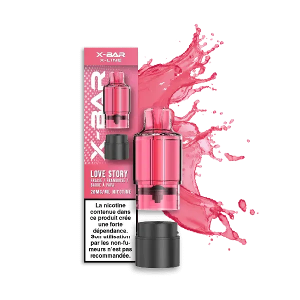 X-Bar 650 X-Line Pod Love Story ricaricabile fruttato