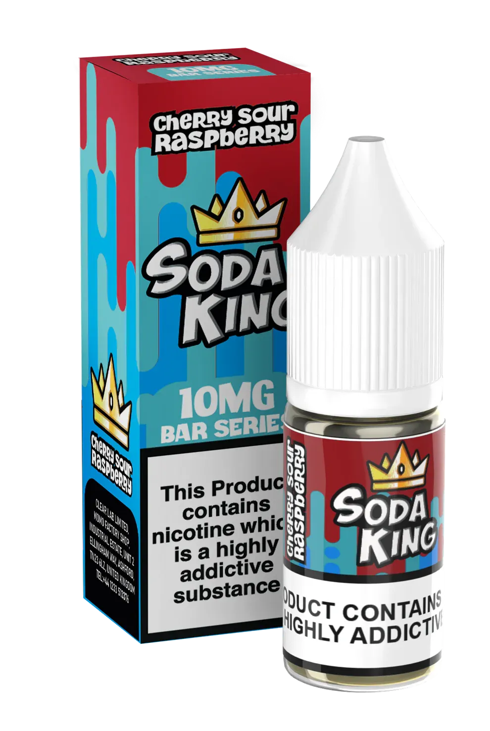 Zeltu Soda King Cherry Sour Raspberry liquido 10ml 10mg fruttato