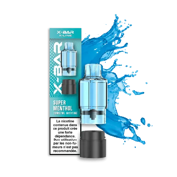 X-Bar X-Line pod preriempita Super Menthol singola forte