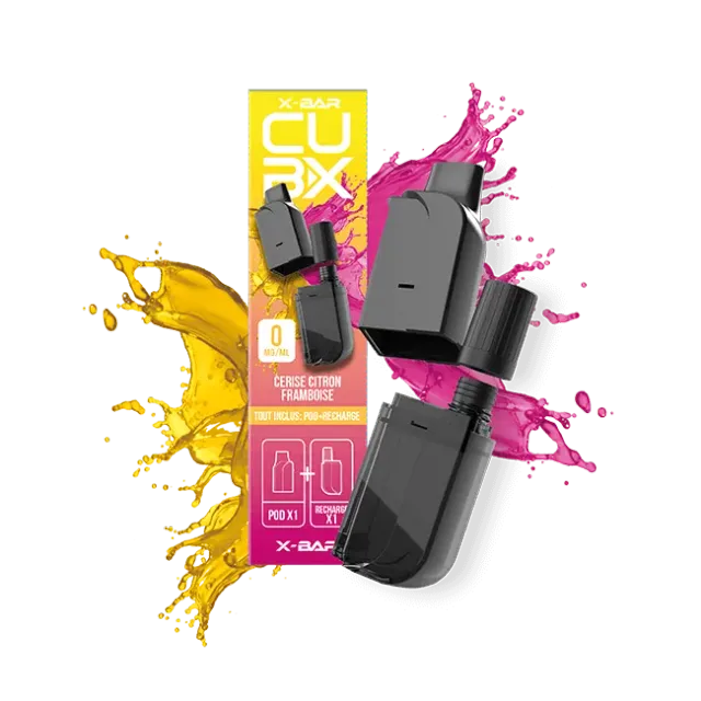 X-Bar Cub-X Pod Cherry Lemon Raspberry 2 pezzi