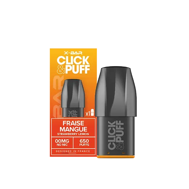X-Bar 650 Click & Puff pod Strawberry Mango