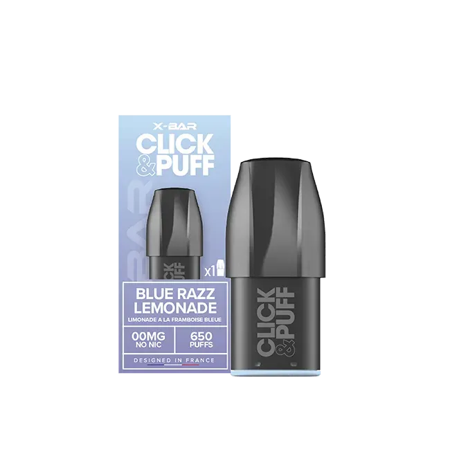 X-Bar 650 Click & Puff pod Blue Razz Lemonade