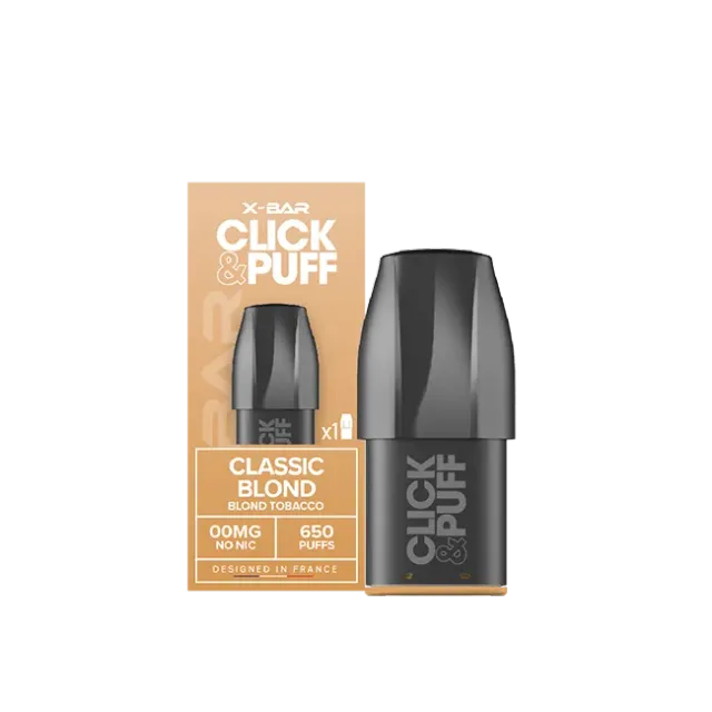 X-Bar 650 Click & Puff Pod Blond Tobacco tabacco