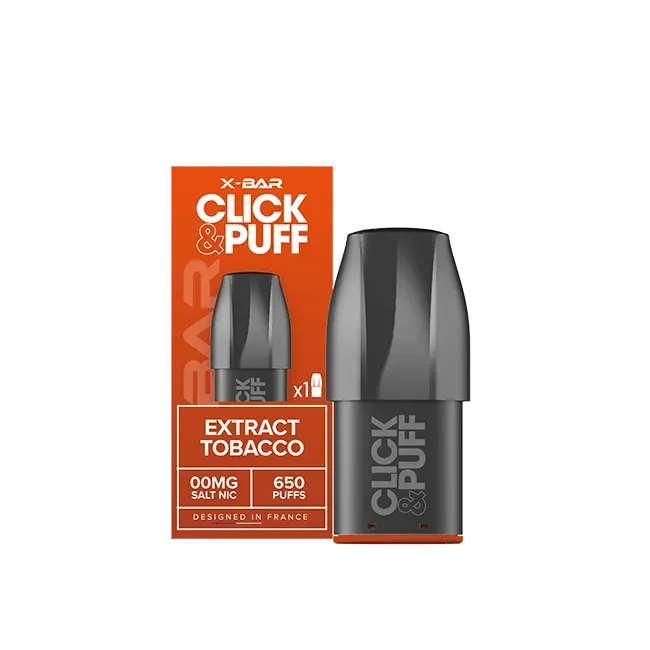 X-Bar Click & Puff Pod Extract Tobacco tabaccoso