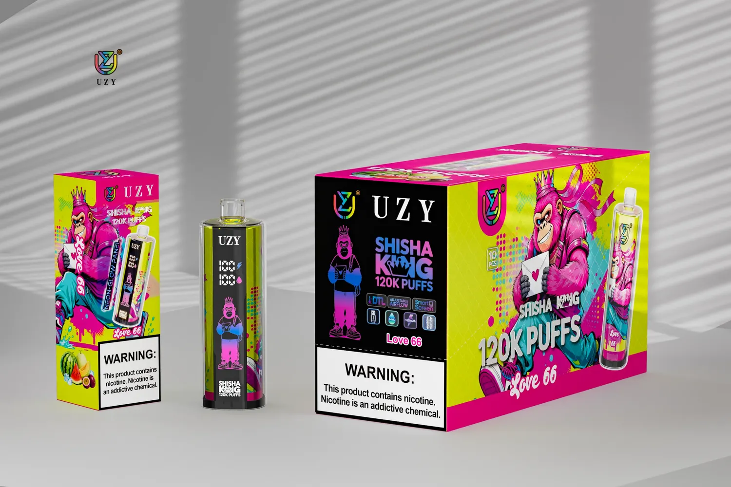 UZY Shisha Hookah King 120K Sigaretta Elettronica Usa e Getta 64ml