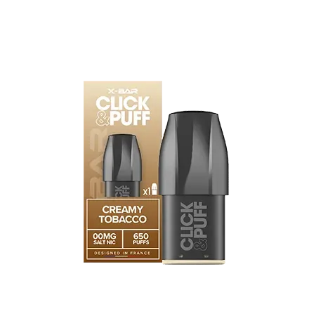 X-Bar Click & Puff Pod Creamy Tobacco tabacco cremoso