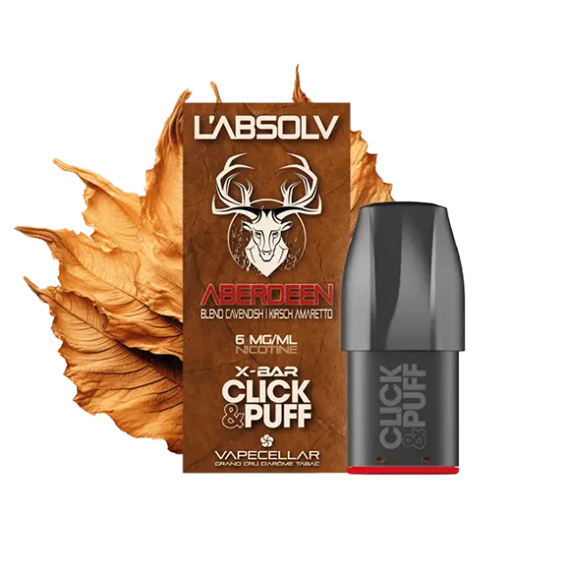 X-Bar 650 Click & Puff Aberdeen pod tabacco 1pz