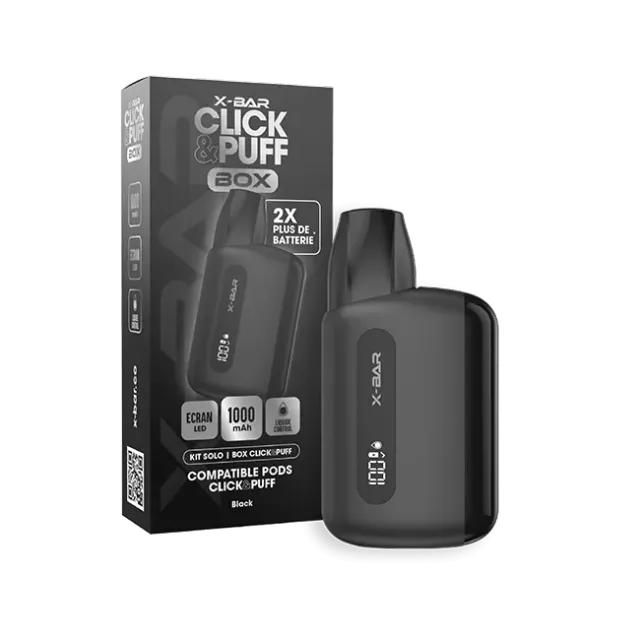X-Bar Click & Puff box nera ricaricabile
