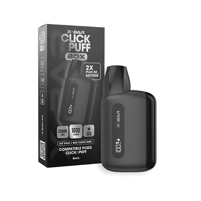 X-Bar Click & Puff box nera ricaricabile
