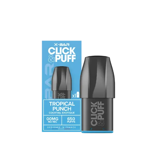 X-Bar Click & Puff Pod Tropical Punch tropicale