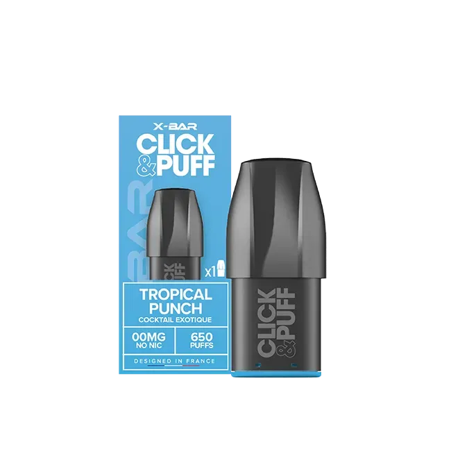 X-Bar Click & Puff Pod Tropical Punch tropicale