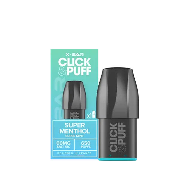 X-Bar Click & Puff pod Super Menthol menta forte