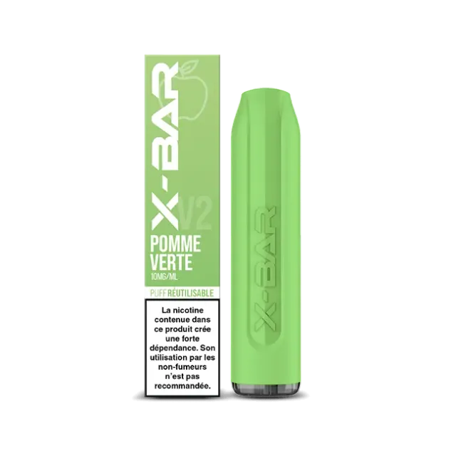 X-Bar 650 Green Apple sigaretta monouso 650 puff mela