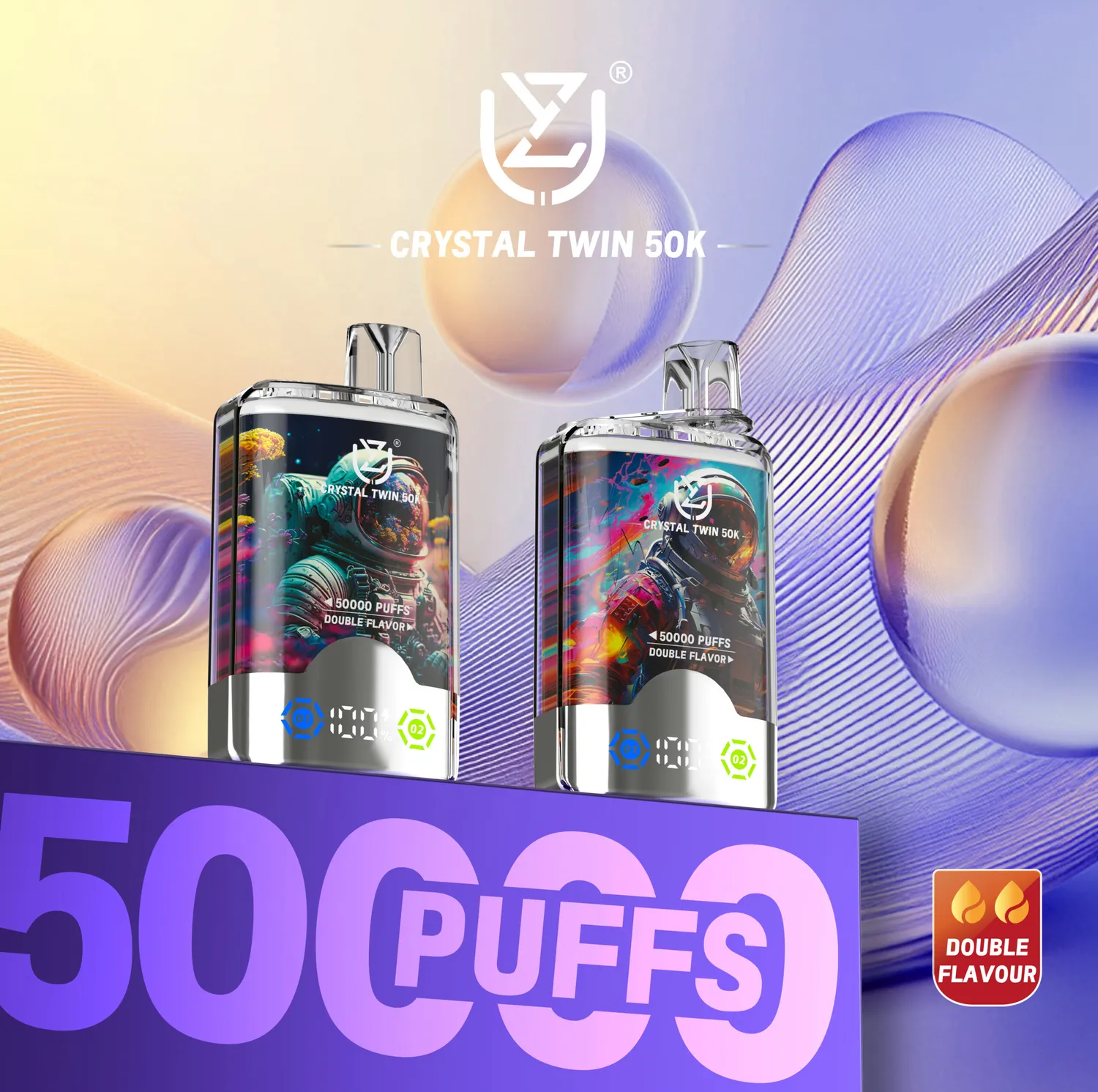 UZY Crystal Twin 50000 Vape Monouso Doppio Aroma 40ml 50K Puff