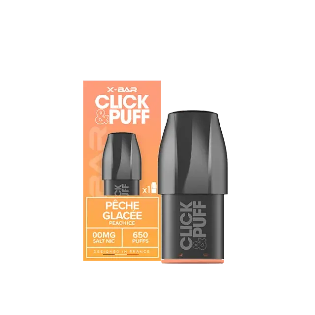 X-Bar Click & Puff Pod Pesca Ice Icy Peach
