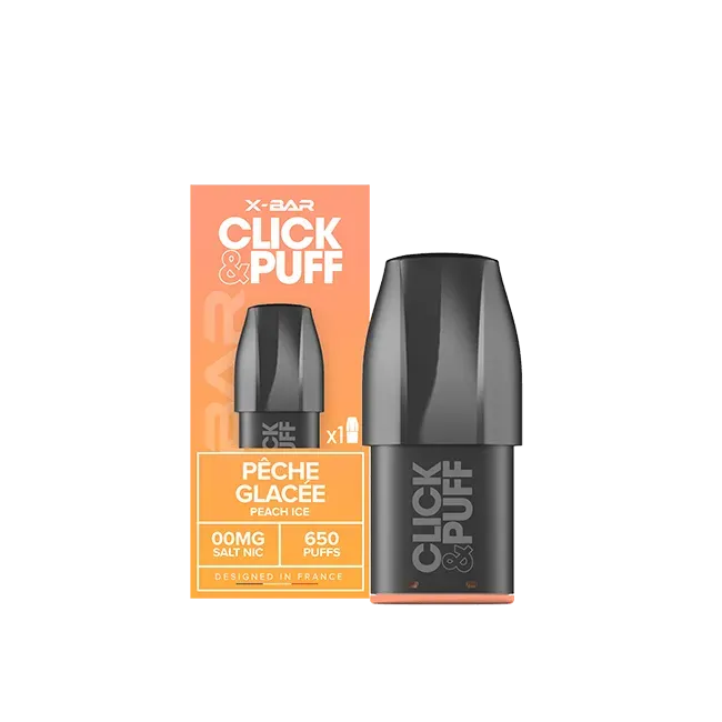 X-Bar Click & Puff Pod Pesca Ice Icy Peach