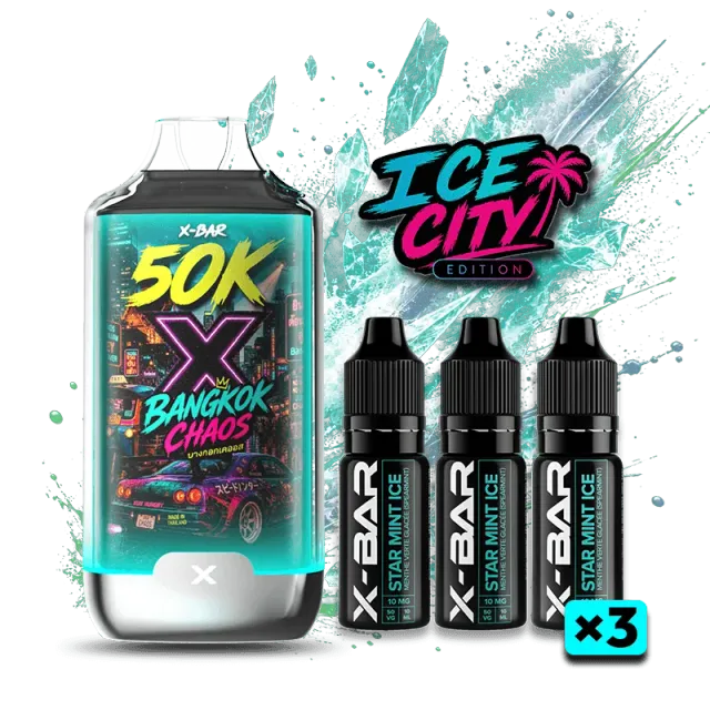 X-Bar 50K Ice City puff Bangkok Chaos fresca