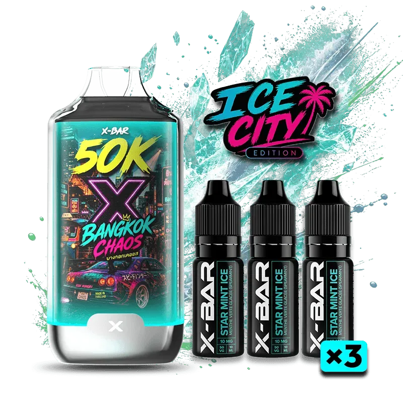 X-Bar 50K Ice City puff Bangkok Chaos fresca