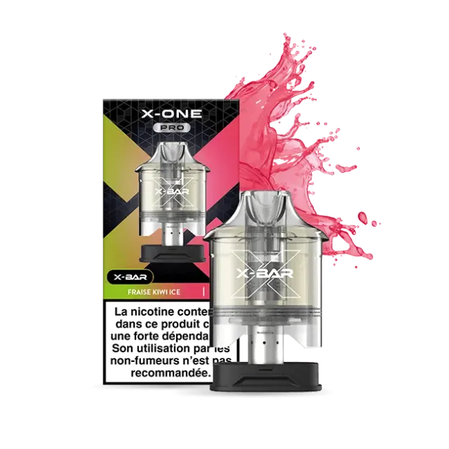 X-Bar X-One Pro pod ricarica Strawberry Kiwi Ice x2