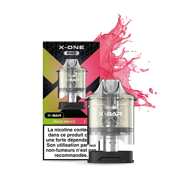 X-Bar X-One Pro pod ricarica Strawberry Kiwi Ice x2