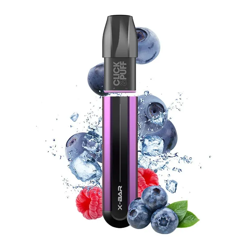 X-Bar Click & Puff Kit Sigaretta Elettronica Raspberry Blueberry