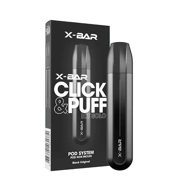 X-Bar Click & Puff Kit Solo Black batteria nera