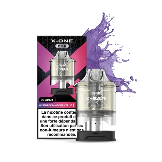 X-Bar X-One Pro Pod Blueberry Raspberry Cherry x2 fruttata