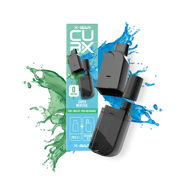 X-Bar Cub-X pod ricarica Super Menthol x2