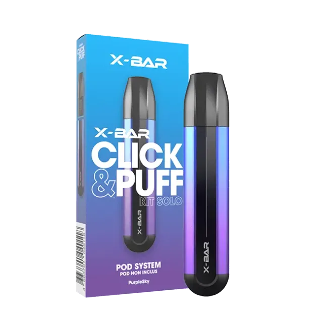 X-Bar Click & Puff kit Solo Purple Sky fruttato
