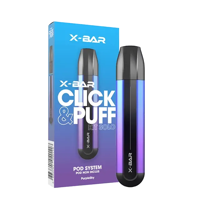 X-Bar Click & Puff kit Solo Purple Sky fruttato
