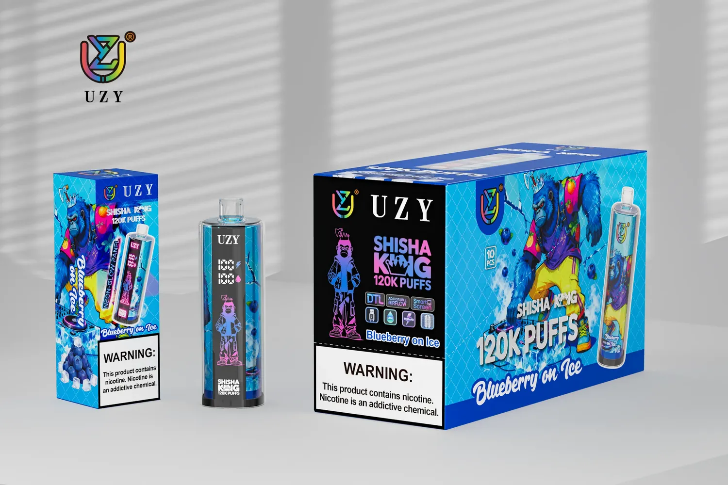 UZY Shisha Hookah King 120K Sigaretta Elettronica Usa e Getta 64ml