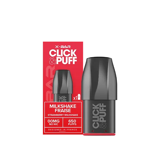 X-Bar Click & Puff Pod Milkshake Strawberry gusto fragola