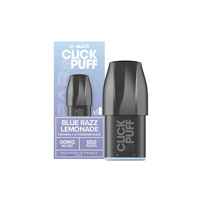 X-Bar 650 Click & Puff pod Blue Razz Lemonade