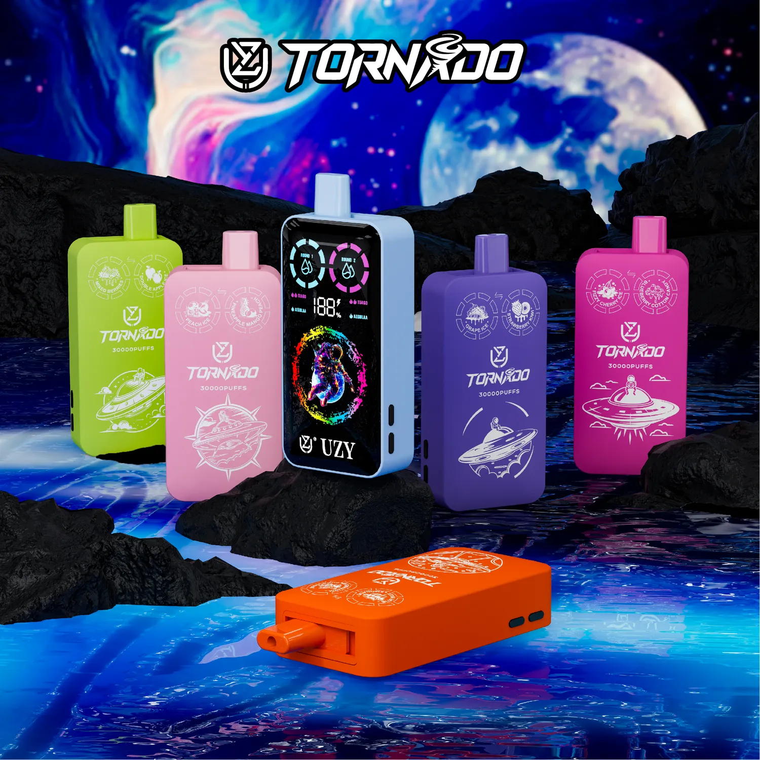 UZY Tornado 30000 Sigaretta Elettronica Usa e Getta Doppio Gusto 40ml