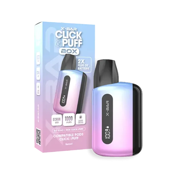 X-Bar Click & Puff Box Sunset batteria box