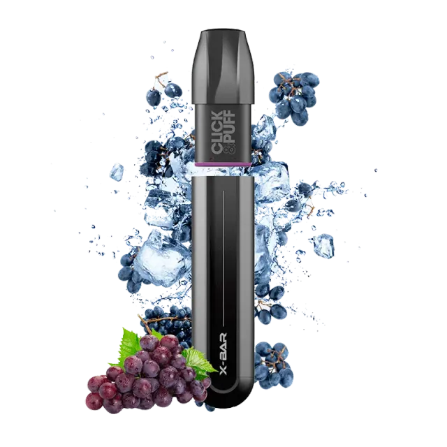 X-Bar 650 Click & Puff Kit sigaretta Ice Grape ricaricabile